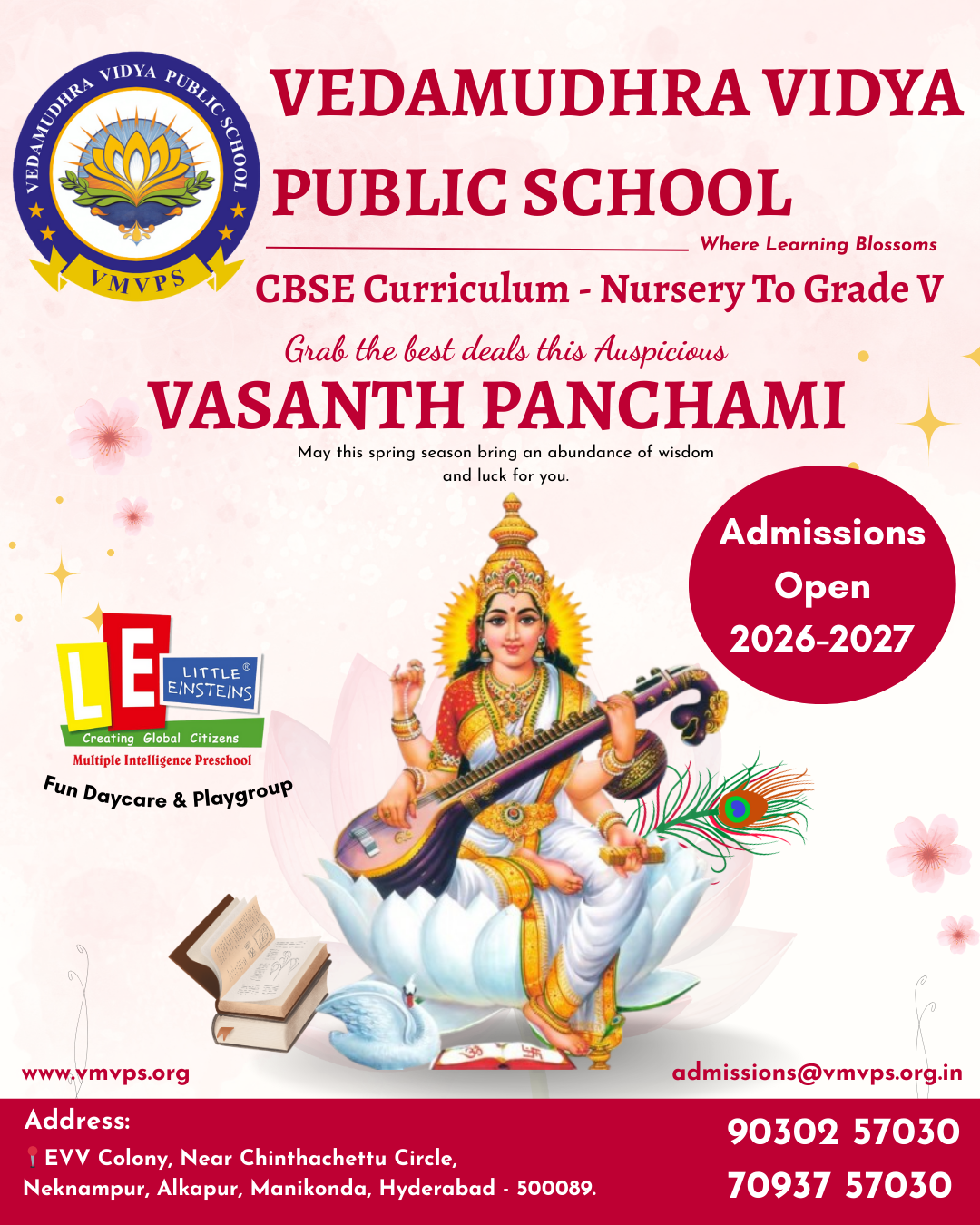 peach and brown illustrated vasant panchami instagram post